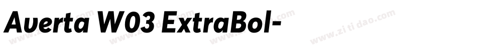 Averta W03 ExtraBol字体转换